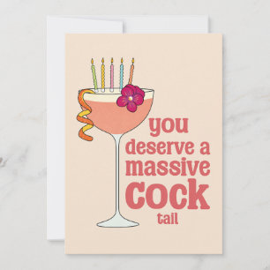 Remerciements Carte d'anniversaire drôle de cocktail pour meille