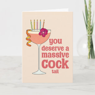 Remerciements Carte d'anniversaire drôle de cocktail pour meille