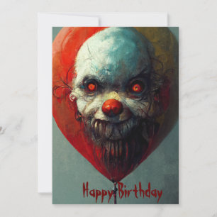 Remerciements Carte d'anniversaire heureuse de clown malin