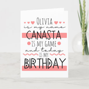 Remerciements Carte d'anniversaire personnalisée de Canasta