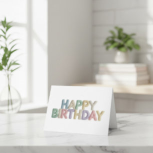 Remerciements Carte d'anniversaire personnalisée en lettres de f