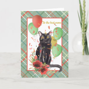 Remerciements Carte d'anniversaire personnalisée pour chat de fê