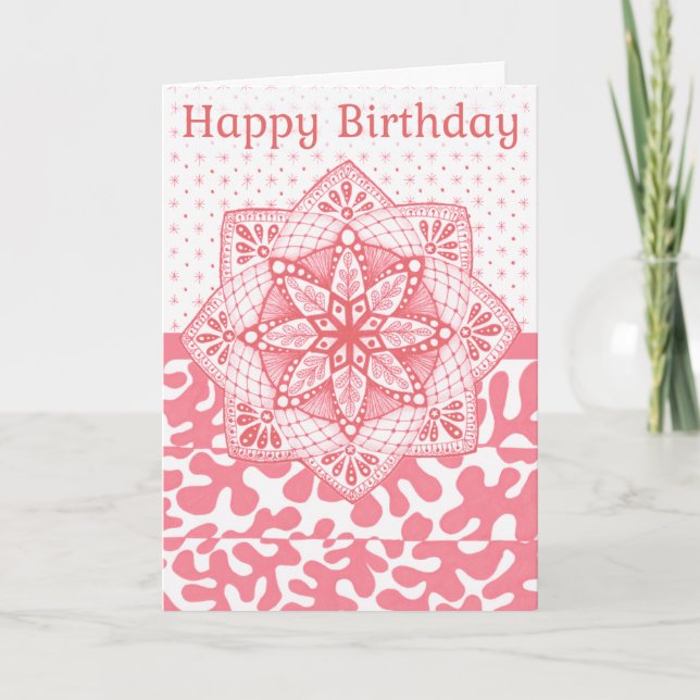 Remerciements Carte d'anniversaire pliée Conception de Doodle co (Devant)