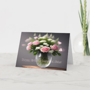 Remerciements Carte d'anniversaire pour de belles soeurs Roses à