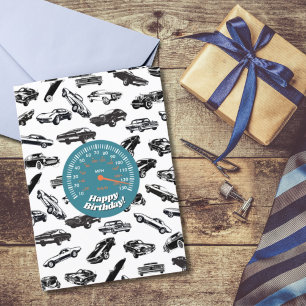 Remerciements Carte d'anniversaire pour les amateurs de voiture 