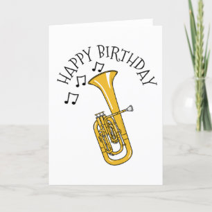 Remerciements Carte d'anniversaire Tenor Horn Musicien de laiton