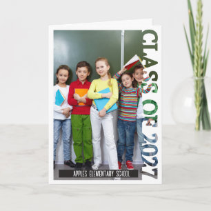 Remerciements Carte d'annonce de fin d'études avec photo de la p