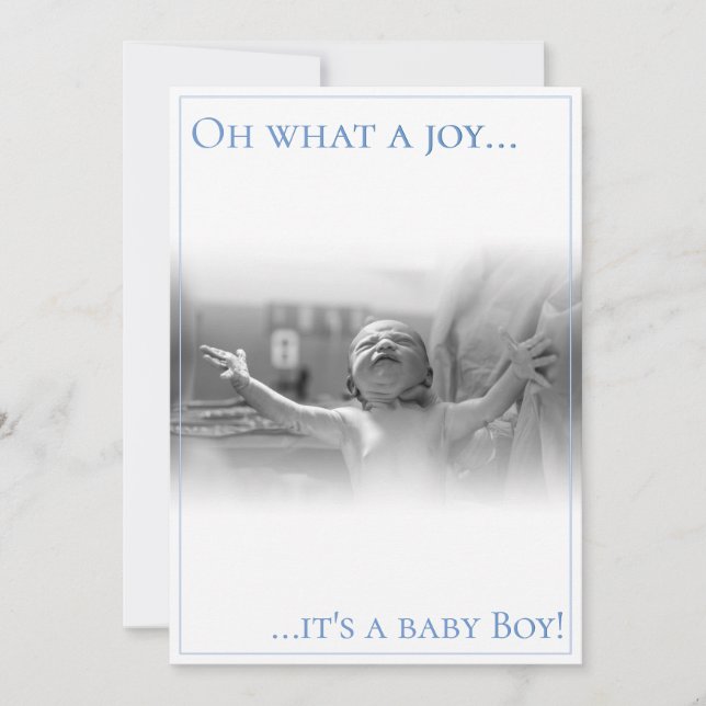 Remerciements Carte d'annonce de naissance avec bébé (Devant)