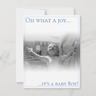 Remerciements Carte d'annonce de naissance avec bébé