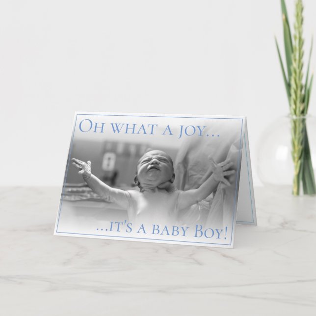 Remerciements Carte d'annonce de naissance avec bébé (Devant)