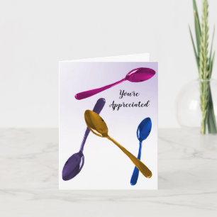 Remerciements Carte d'appréciation de design de cuillère culinai