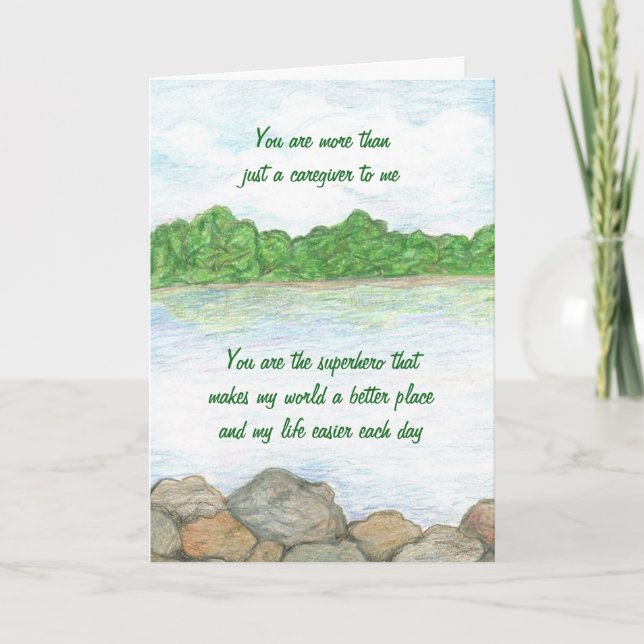 Remerciements Carte d'appréciation de l'émetteur de soins avec l (Devant)