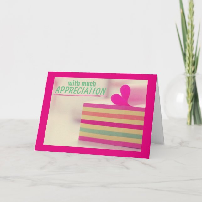 Remerciements Carte d'appréciation pour les professionnels de l' (Devant)