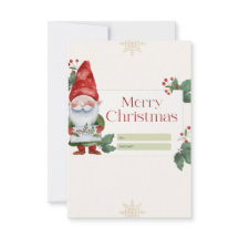 Carte d'aquarelle de Noël Père Noël, non photo