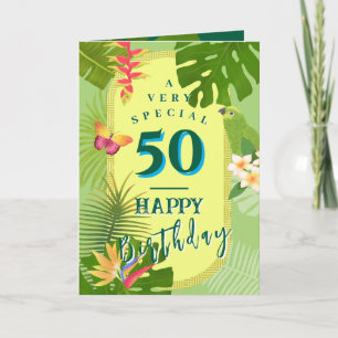 Remerciements Carte de 50e anniversaire Tropical Paradise