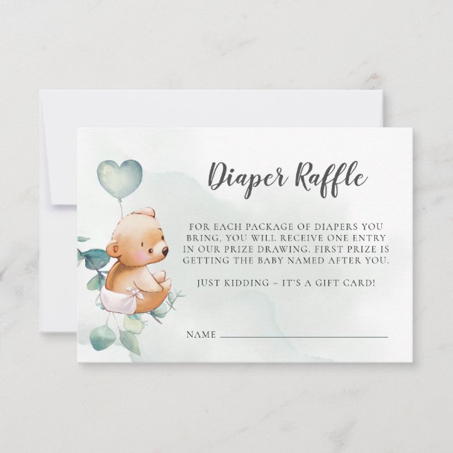 Remerciements Carte de Baby shower de carafe de couches (Devant)