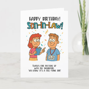 Remerciements Carte de belle-fille amusante - Blague d'employé à