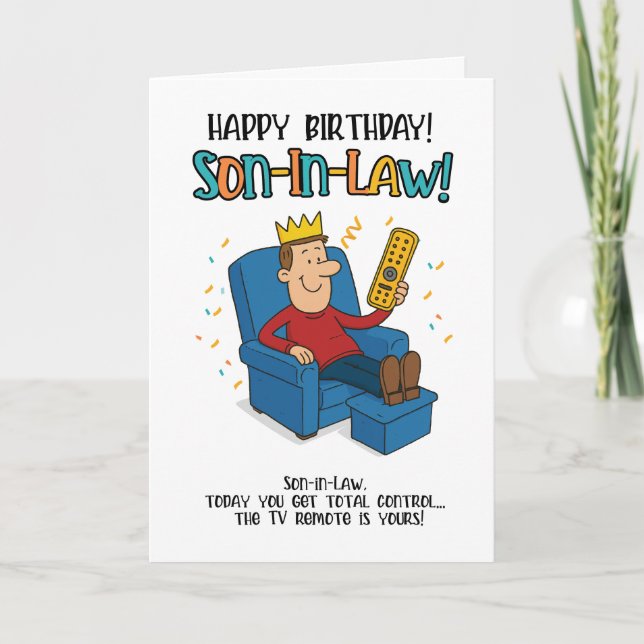 Remerciements Carte de belle-fille amusante - Roi de la télécomm (Devant)