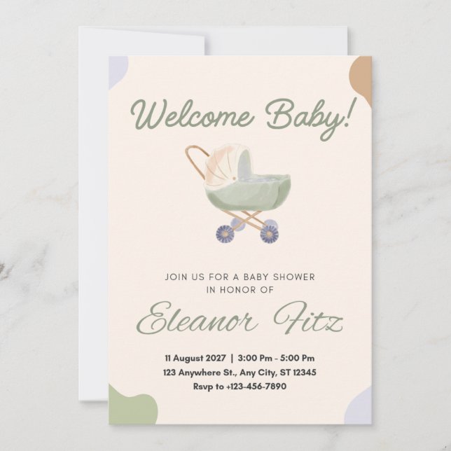 Remerciements Carte de bienvenue pour bébé (Devant)