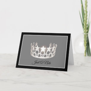 Remerciements Carte de billet en argent style Miss USA