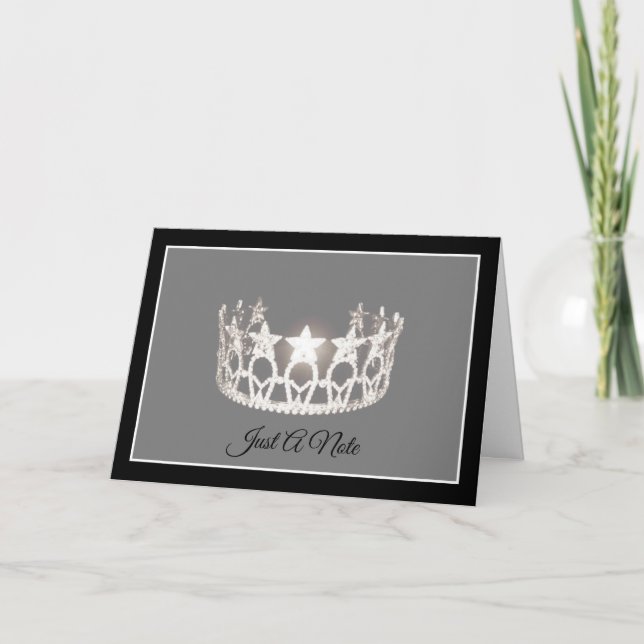 Remerciements Carte de billet en argent style Miss USA (Devant)
