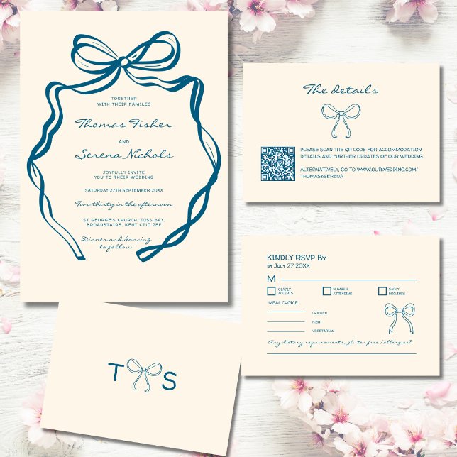 Remerciements Carte de boîtier de boîte à Doodle Code QR tirée à (Créateur téléchargé)