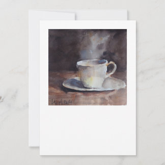 Remerciements carte de café à l'aquarelle