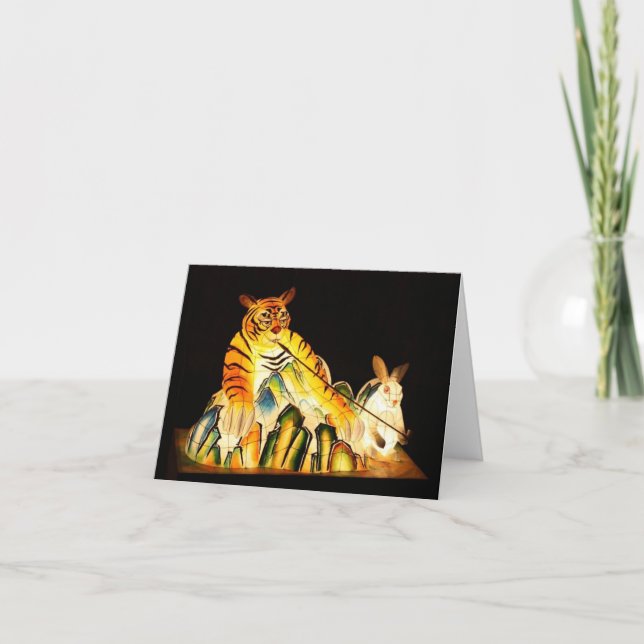 Remerciements Carte de Carte pour notes de tigre du Festival des (Devant)