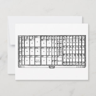 Remerciements carte de casse de caractères d'imprimerie typograp