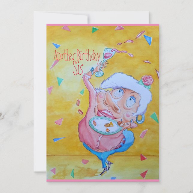 Remerciements Carte de célébration d'anniversaire de soeur (Devant)