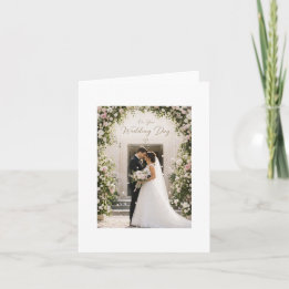 Remerciements Carte de célébration de jour de mariage