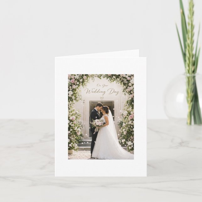 Remerciements Carte de célébration de jour de mariage (Devant)