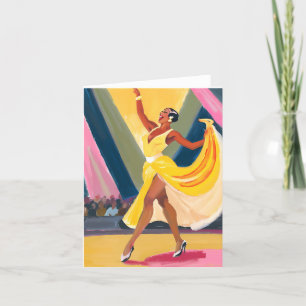 Remerciements Carte de célébration pour une femme afro-américain