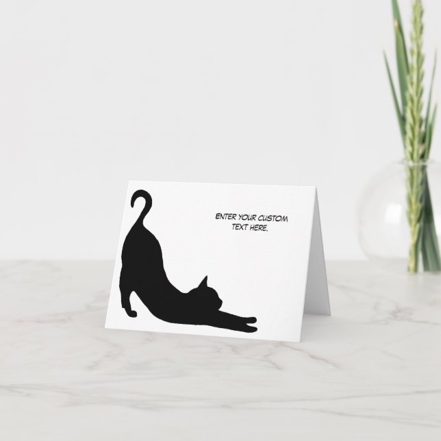 Remerciements Carte de chat noir personnalisée (Devant)