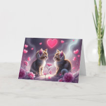 Carte de chat Romantique Valentines