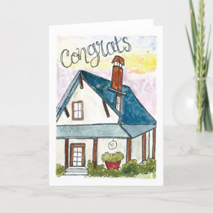 Remerciements Carte de chauffage domestique aquarelle