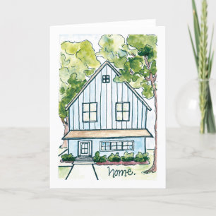 Remerciements Carte de chauffage domestique aquarelle