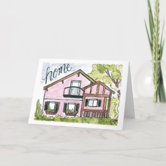 Remerciements Carte de chauffage domestique aquarelle