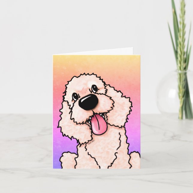 Remerciements Carte de chien Labradoodle (Devant)