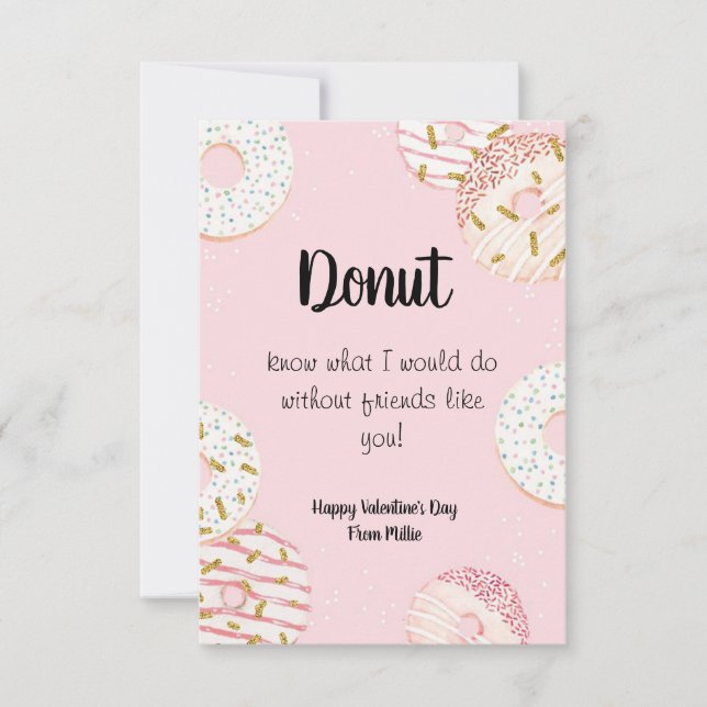 Remerciements Carte de classe Donut Valentine's Day (Devant)