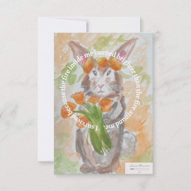 Remerciements Carte de collecte de fonds California Wildfire Rel (Devant)