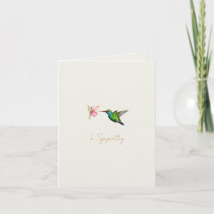Remerciements Carte de condoléances Colibri aquarelle