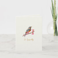 Carte de condoléances élégante à l'aquarelle avec 