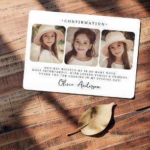 Remerciements Carte de Confirmation Moderne Simple et Chic