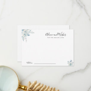 Remerciements carte de conseil et de voeux pour fleurs bleues po