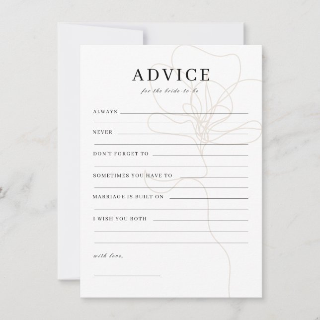 Remerciements Carte de conseil pour mariée Rose illustrée (Devant)