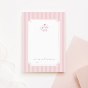Remerciements Carte de conseil pour poussette de bébé mignonne P