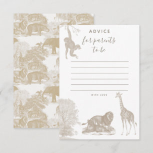 Remerciements Carte de conseils pour Baby Shower sur le thème du