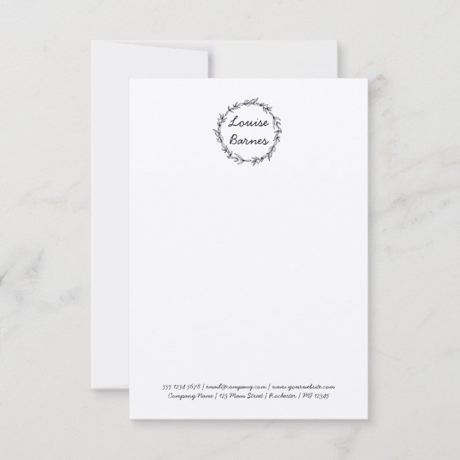 Remerciements Carte de couronne rustique (Devant)