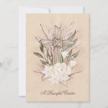 Carte de croix de Pâques Paisible Pâques